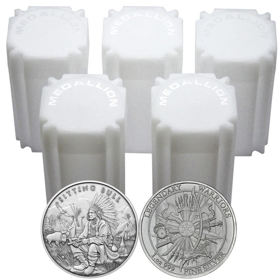 Sitting Bull Legendary Warriors Series 1oz .999 Silver Medallion 100pc