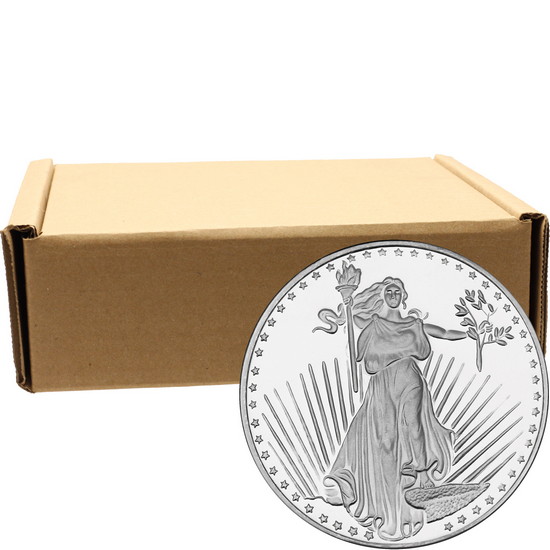 SilverTowne Trademark Saint Gaudens Replica 1oz .999 Silver Medallion 500pc