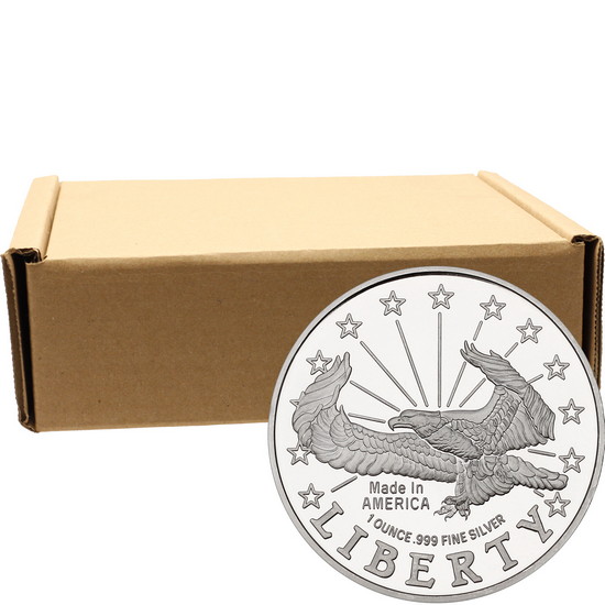 Liberty Eagle 1oz .999 Silver Medallion 500pc
