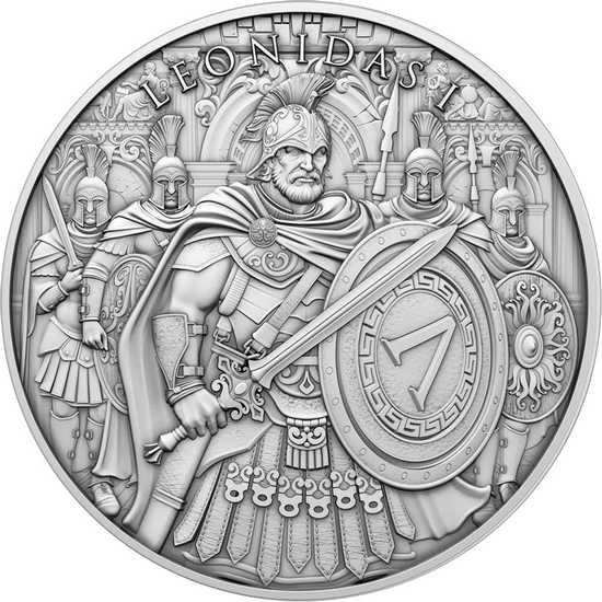 Leonidas I Legendary Warriors Series 1oz .999 Silver Medallion 100pc Leonidas I Legendary Warriors Series 1oz .999 Silver Medallion 100pc