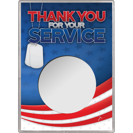 Thank You For Your Service Gift Holder for Silver American Eagle - Empty
