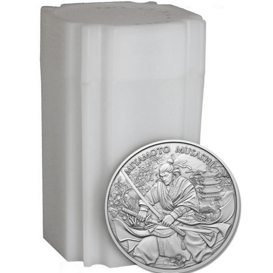 Miyamoto Musashi Legendary Warriors Series 1oz .999 Silver Medallion 20pc