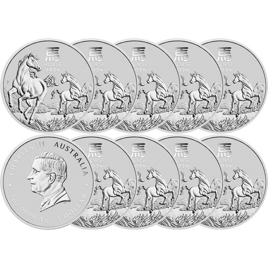 2026 P Australia Silver Year of the Horse Lunar Series III 1oz BU 10pc