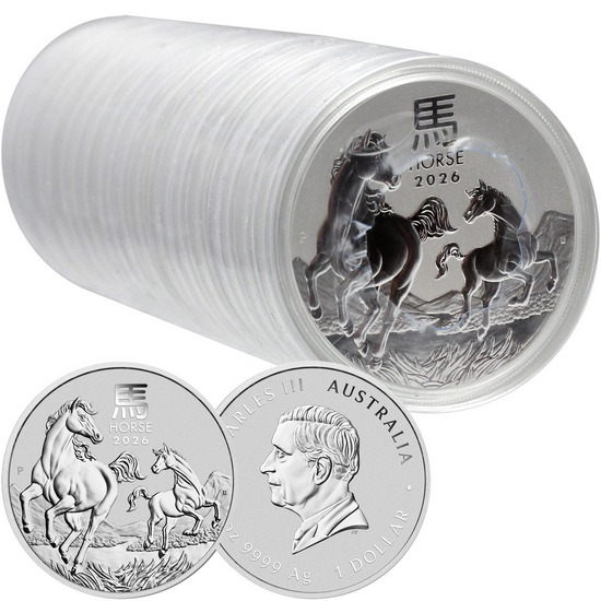 2026 P Australia Silver Year of the Horse Lunar Series III 1oz BU 20pc