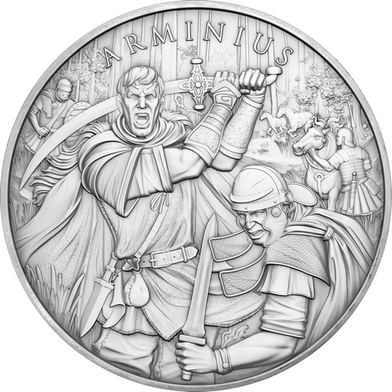Arminius Legendary Warriors Series 1oz .999 Silver Medallion 5pc