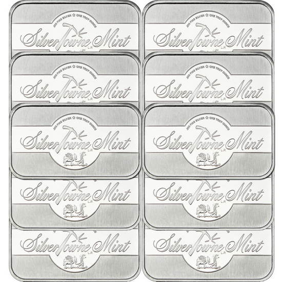 SilverTowne Mint 1oz .999 Silver Bar 10pc