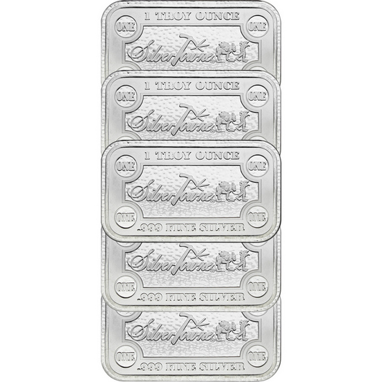 SilverTowne Money Bars 1oz .999 Silver Bar 5pc