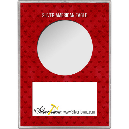 Happy Valentine's Day Gift Holder for Silver American Eagle - Empty Happy Valentine's Day Gift Holder for Silver American Eagle - Empty