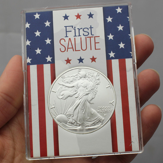 Holding First Salute Gift Item