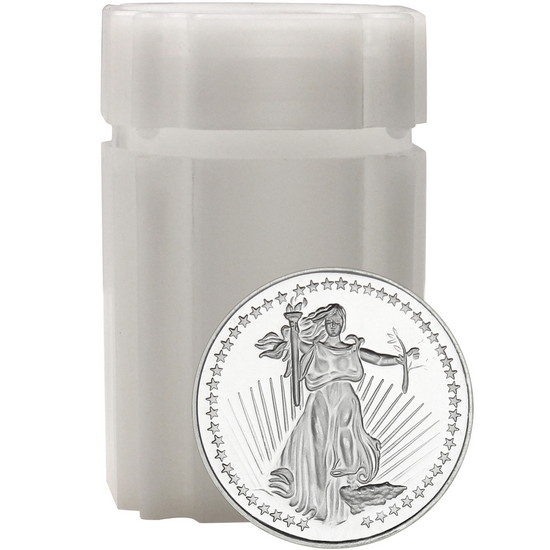 SilverTowne Trademark Saint-Gaudens Replica Half Ounce .999 Silver Medallion 20pc in Tube SilverTowne Trademark Saint-Gaudens Replica Half Ounce .999 Silver Medallion 20pc in Tube
