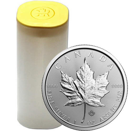 2019 Canada Silver Maple Leaf 1oz BU Coin 25pc Tube