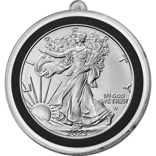 2022 Silver American Eagle BU in Ornament Capsule