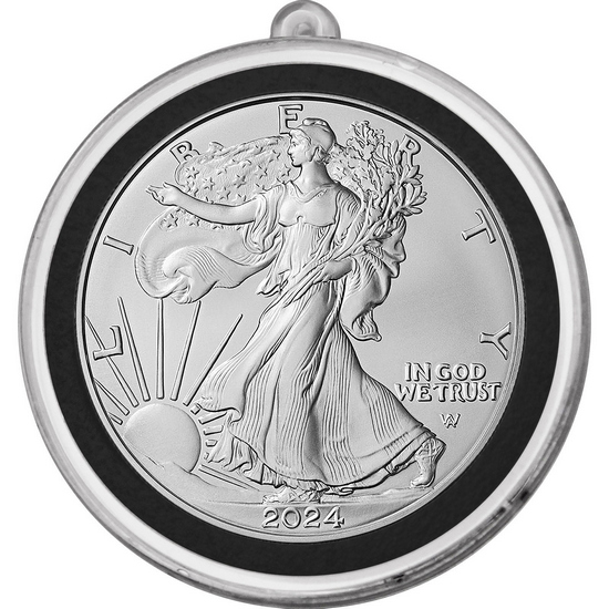 2023 Silver American Eagle BU in Ornament Capsule