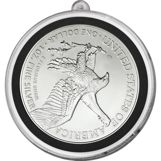 2025 Silver American Eagle BU in Ornament Capsule