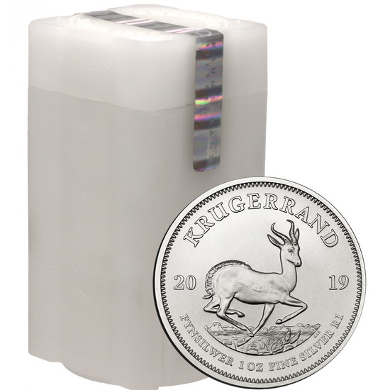 2019 South Africa Silver Krugerrand 1oz BU Coin 25pc Tube 2019 South Africa Silver Krugerrand 1oz BU Coin 25pc Tube