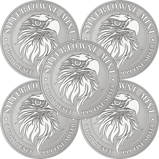 Mighty Eagle 1oz .999 Silver Medallion 5pc