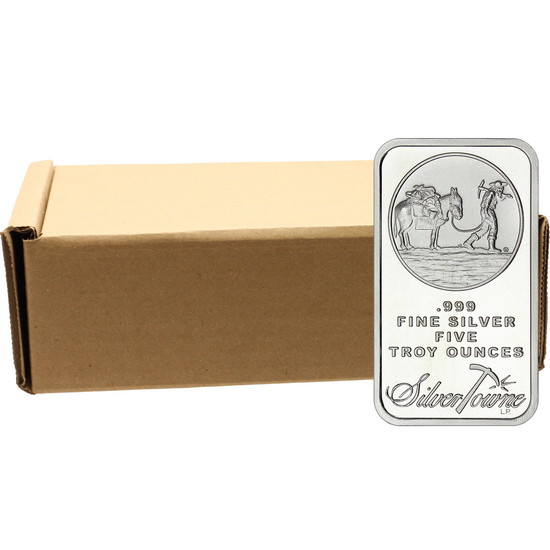 SilverTowne Trademark 5oz .999 Silver Bar 100pc