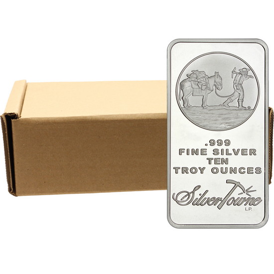 SilverTowne Trademark 10oz .999 Silver Bar 50pc