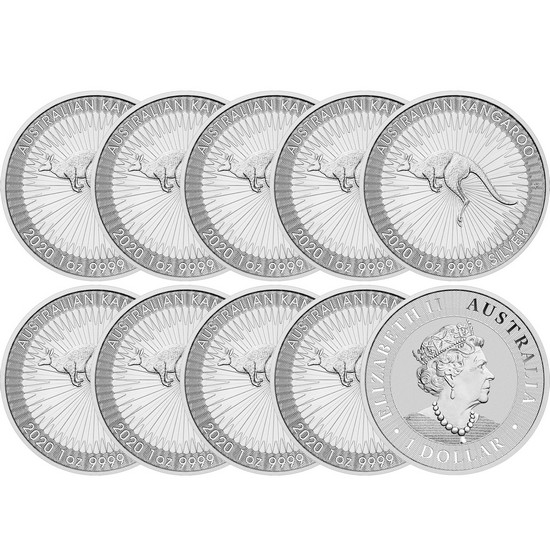 2020 P Australia Silver Kangaroo 1oz BU 10pc