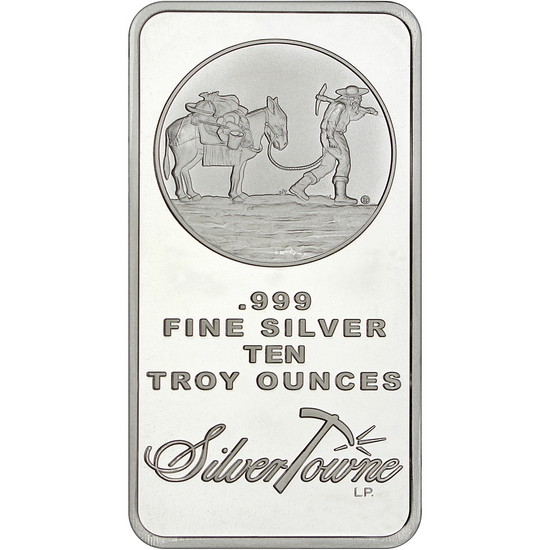SilverTowne Mixed Design 10oz .999 Silver Bar 3pc SilverTowne Mixed Design 10oz .999 Silver Bar 3pc
