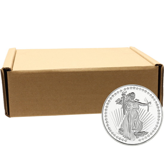 SilverTowne Trademark Saint-Gaudens Replica Half Ounce .999 Silver Medallion 1000pc
