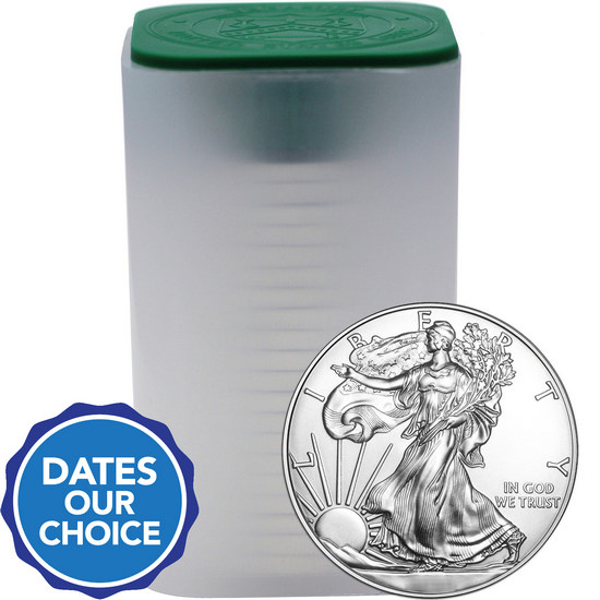 Silver American Eagle BU 20pc Dates Our Choice - Secondary Market