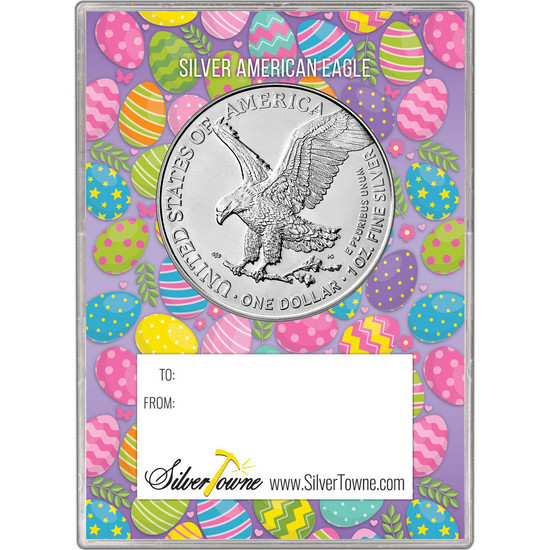 2025 Silver American Eagle BU in Happy Easter Gift Holder 2025 Silver American Eagle BU in Happy Easter Gift Holder