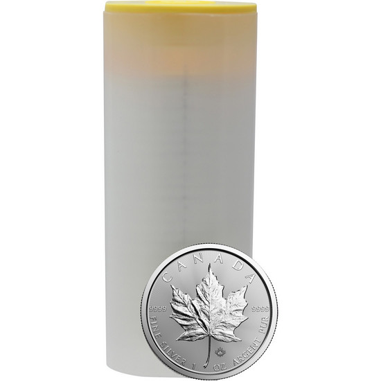 2022 Canada Silver Maple Leaf 1oz BU Coin 25pc Tube