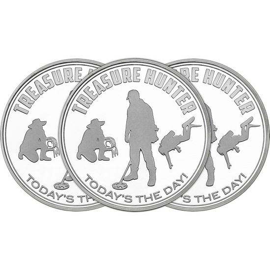 Treasure Hunter: Today's the Day 1oz .999 Silver Medallion 3pc