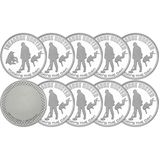 Treasure Hunter: Today's the Day 1oz .999 Silver Medallion 10pc