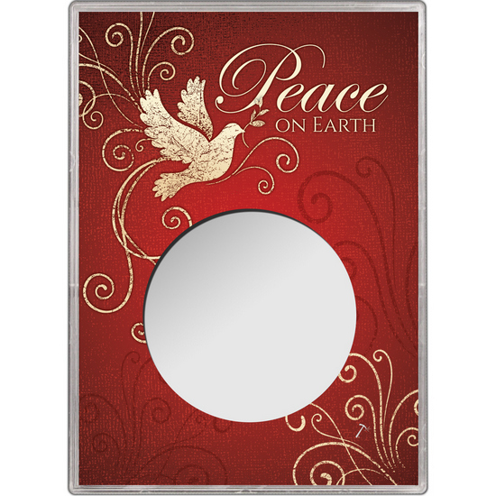 Peace on Earth Dove Gift Holder for Silver American Eagle - Empty