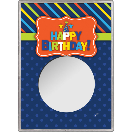 Child Themed Happy Birthday Gift Holder for Silver American Eagle - Empty