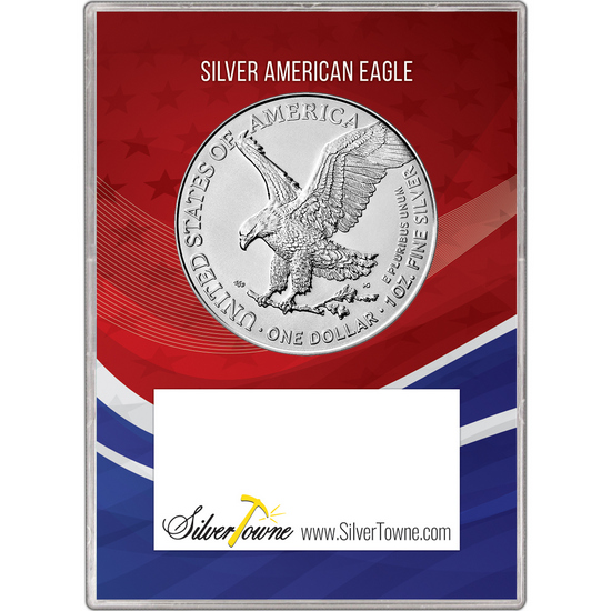 2026 Silver American Eagle BU in Happy Retirement! Gift Holder