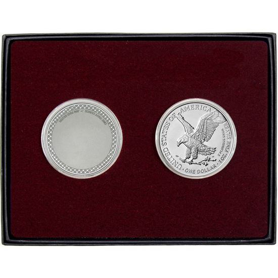 Birthday I Love You Silver Medallion and Silver American Eagle 2pc Gift Set Birthday I Love You Silver Medallion and Silver American Eagle 2pc Gift Set