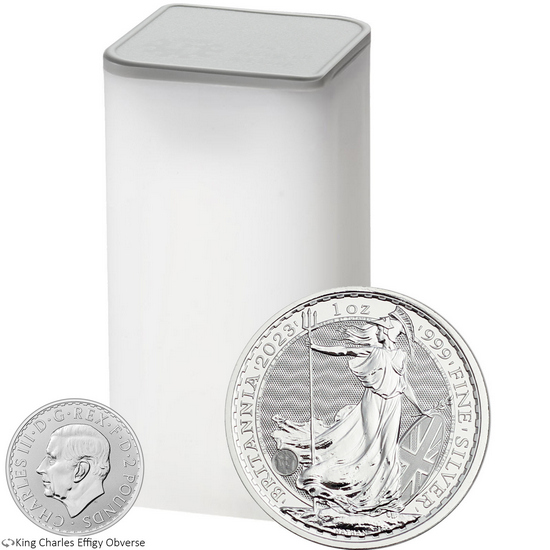 2023 Great Britain Silver Britannia King Charles Effigy 1oz BU 25pc