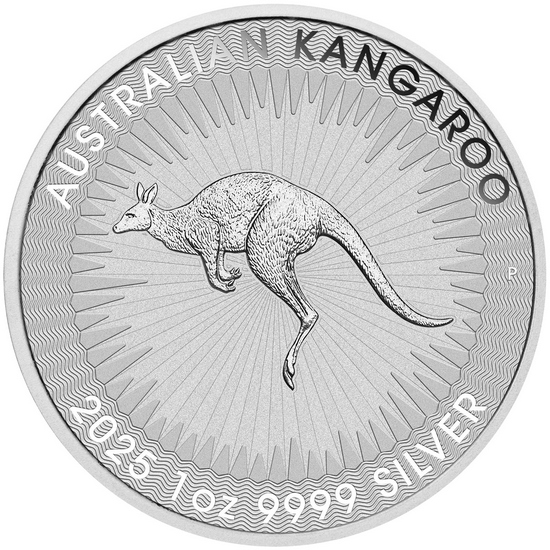 2025 P Australia Silver Kangaroo 1oz BU 25pc 2025 P Australia Silver Kangaroo 1oz BU 25pc