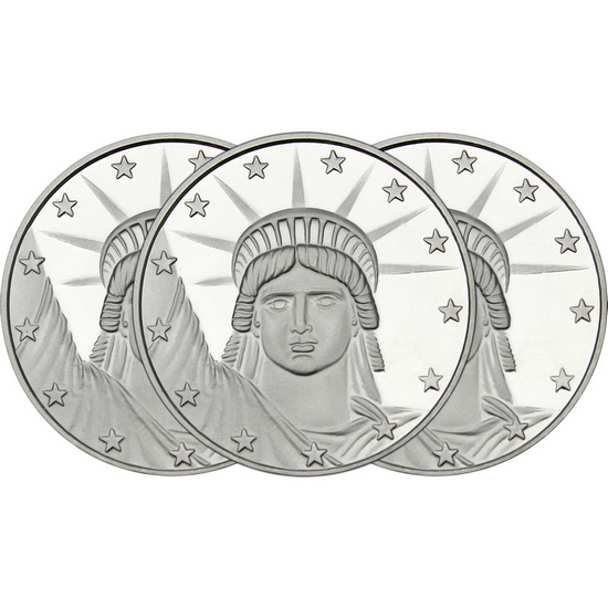 Lady Liberty 1oz .999 Silver Medallion 3pc