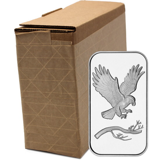 SilverTowne Trademark Eagle 1oz .999 Silver Bar 100pc