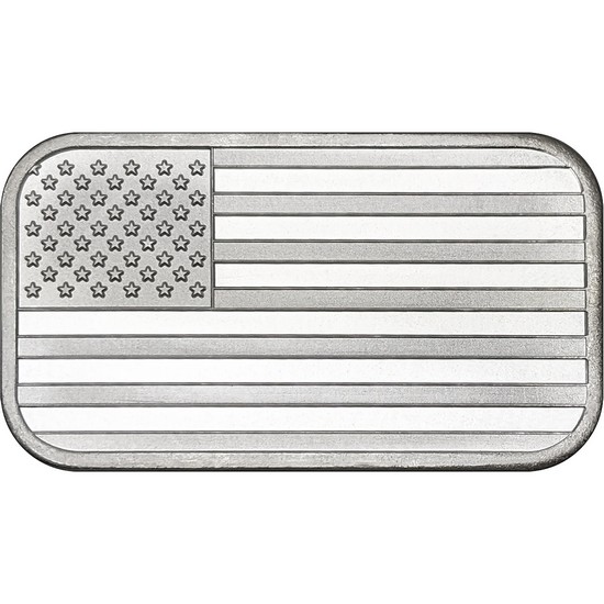 American Flag 1oz .999 Silver Bar 100pc
