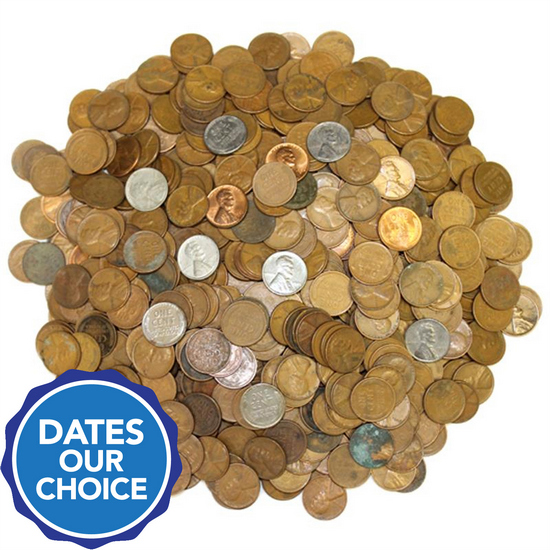 1909-1958 Lincoln Wheat Cent Circulated 5lb Grab Bag Dates Our Choice