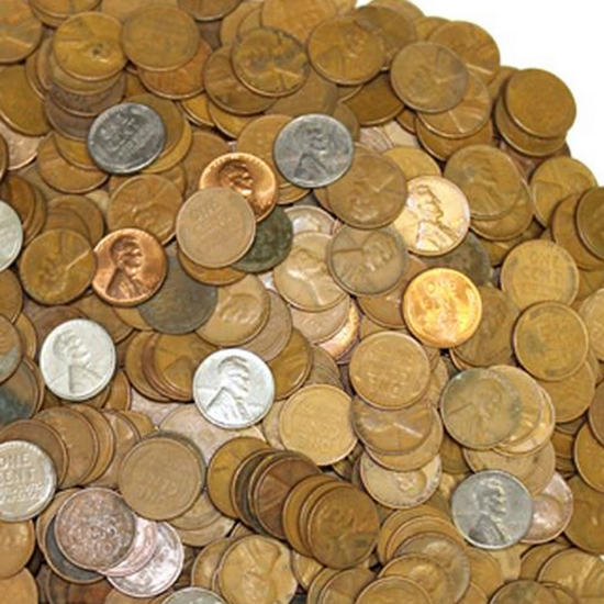 1909-1958 Lincoln Wheat Cent Circulated 5lb Grab Bag Dates Our Choice