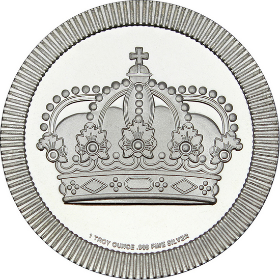 Crown Stackables 1oz .999 Silver Medallion in Tube 20pc Crown Stackables 1oz .999 Silver Medallion in Tube 20pc