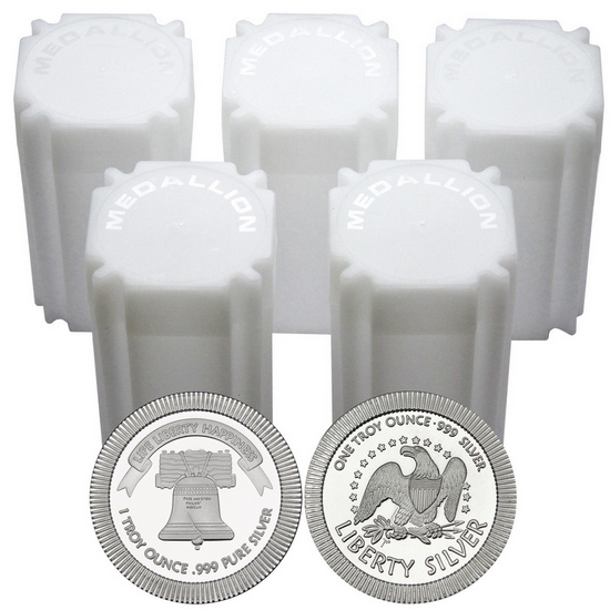 Liberty Bell Stackables 1oz .999 Silver Medallion 100pc