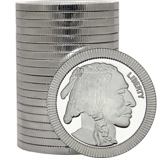 Buffalo Replica Stackables 1oz .999 Silver Medallion 20pc