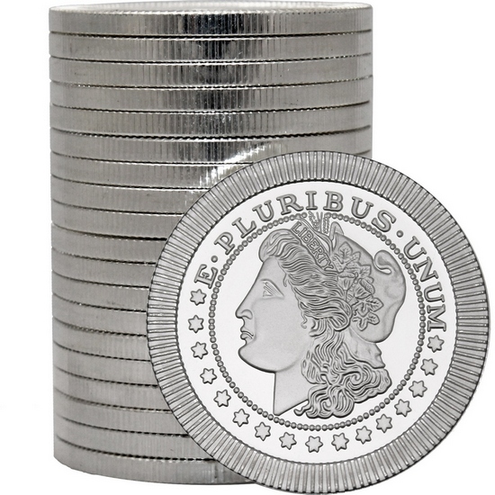Morgan Dollar Replica Stackables 1oz .999 Silver Medallion 20pc