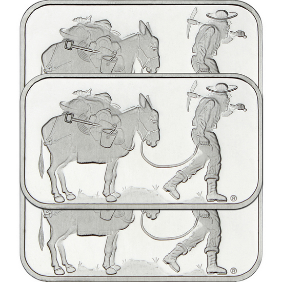 SilverTowne Prospector 1oz .999 Silver Bar 3pc