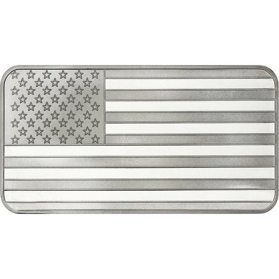 American Flag 10oz .999 Silver Bar 3pc American Flag 10oz .999 Silver Bar 3pc