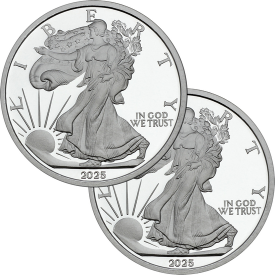 2024 Silver American Eagle Replica 5oz .999 Silver Medallion 2pc