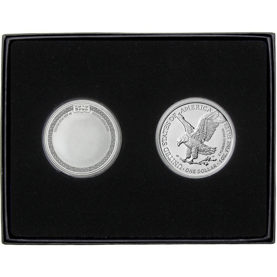 Graduation Year 2026 Silver Medallion and Silver American Eagle 2pc Gift Set