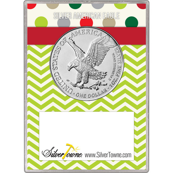 2025 Silver American Eagle BU in Merry Christmas Gift Holder 2025 Silver American Eagle BU in Merry Christmas Gift Holder